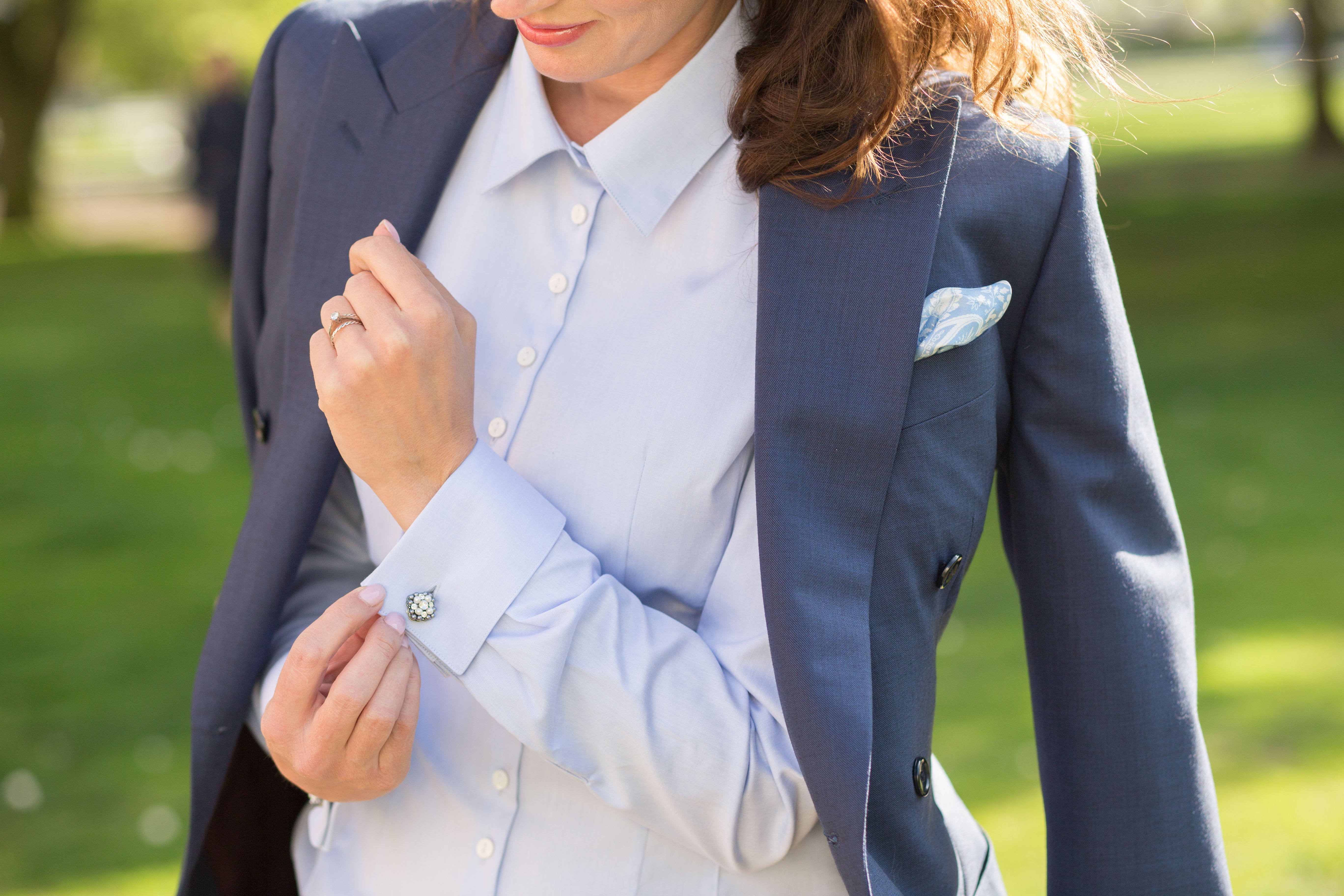 women's dress shirt with cufflinks