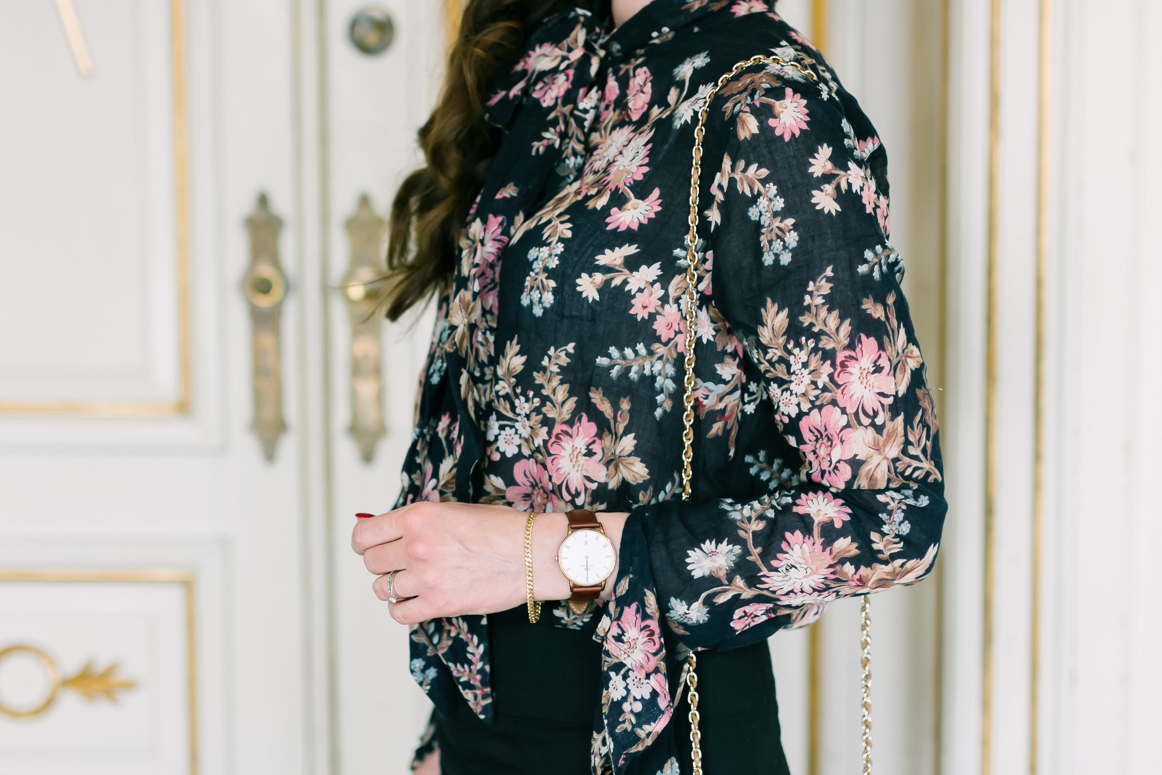 How to wear a Floral Print Blouse at the office